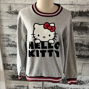Hello Kitty Gray Sweatshirt with Red and Black Trim